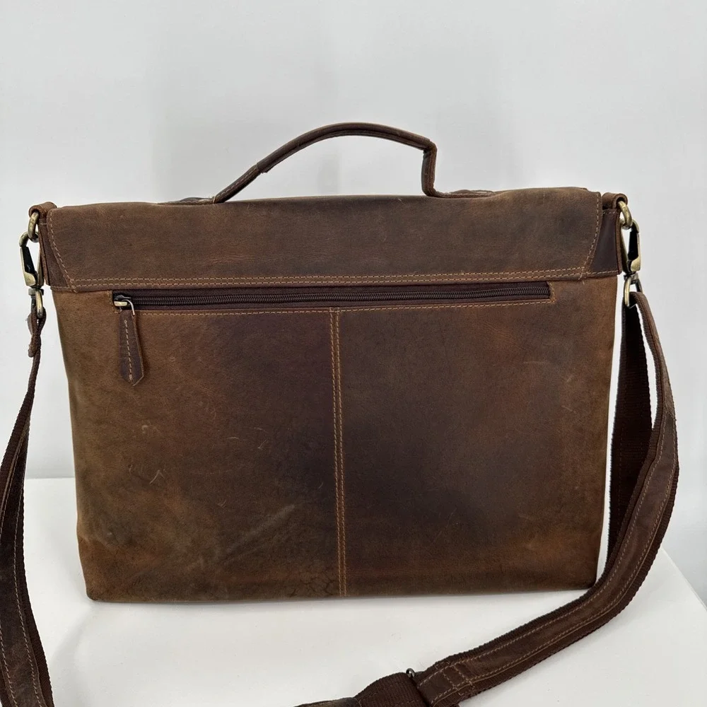 HLC Laptop Bag Leather NEW Vintage Buffalo 16